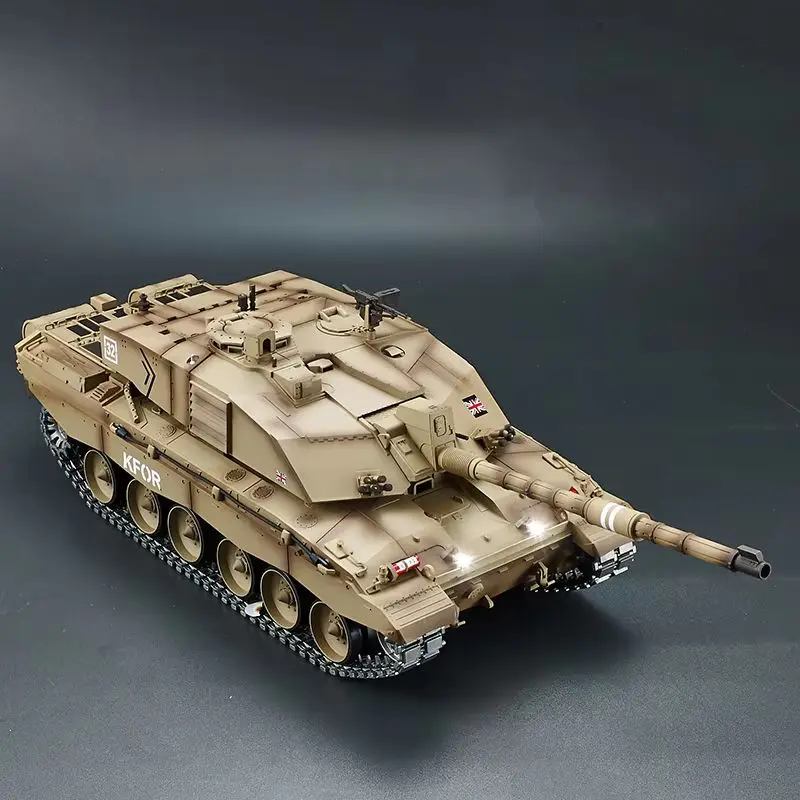 Heng Long 1:16 Scale Remote Control Electric Main Battle Tank Toy UK Challenger Simulation Model 2.4G Frequency 3908