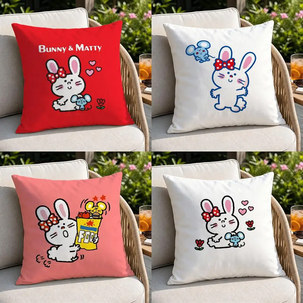IP-BUNNY & MATTYS Cushion Cover Soft Square Throw Pillow Covers Set for Sofa Bedroom Car Home Decoration