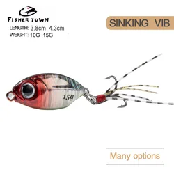 Mini fishing lure with spoon, metal baits, spinnerbsit, minnow, small fish, single hook, jig, stream, trout, new, 10g, 15g