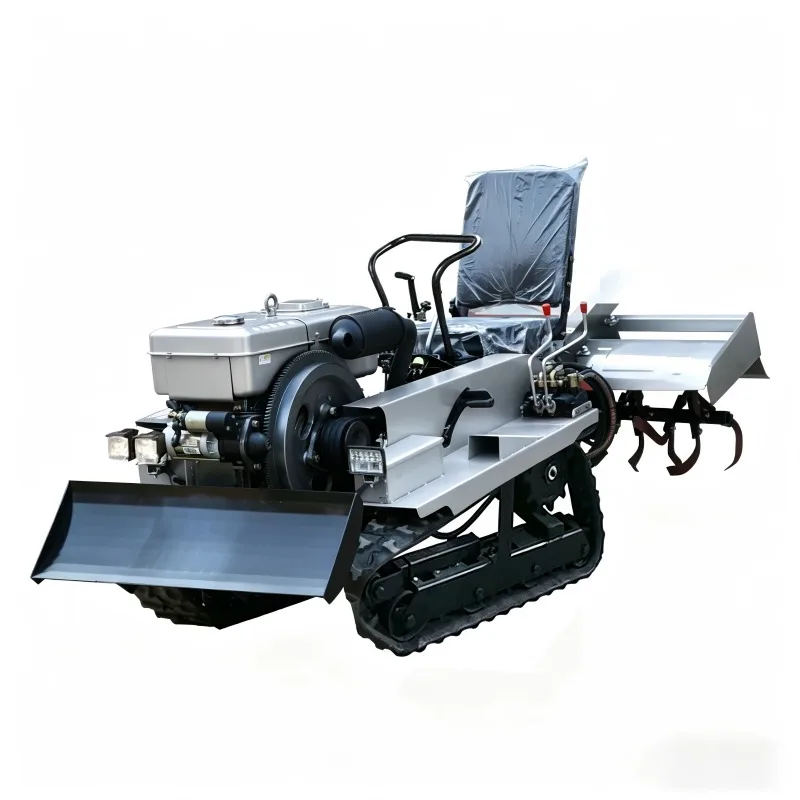25HP 35HP Diesel Crawler Rotary Mini Tiller Agricultural Farm Tillage Machine