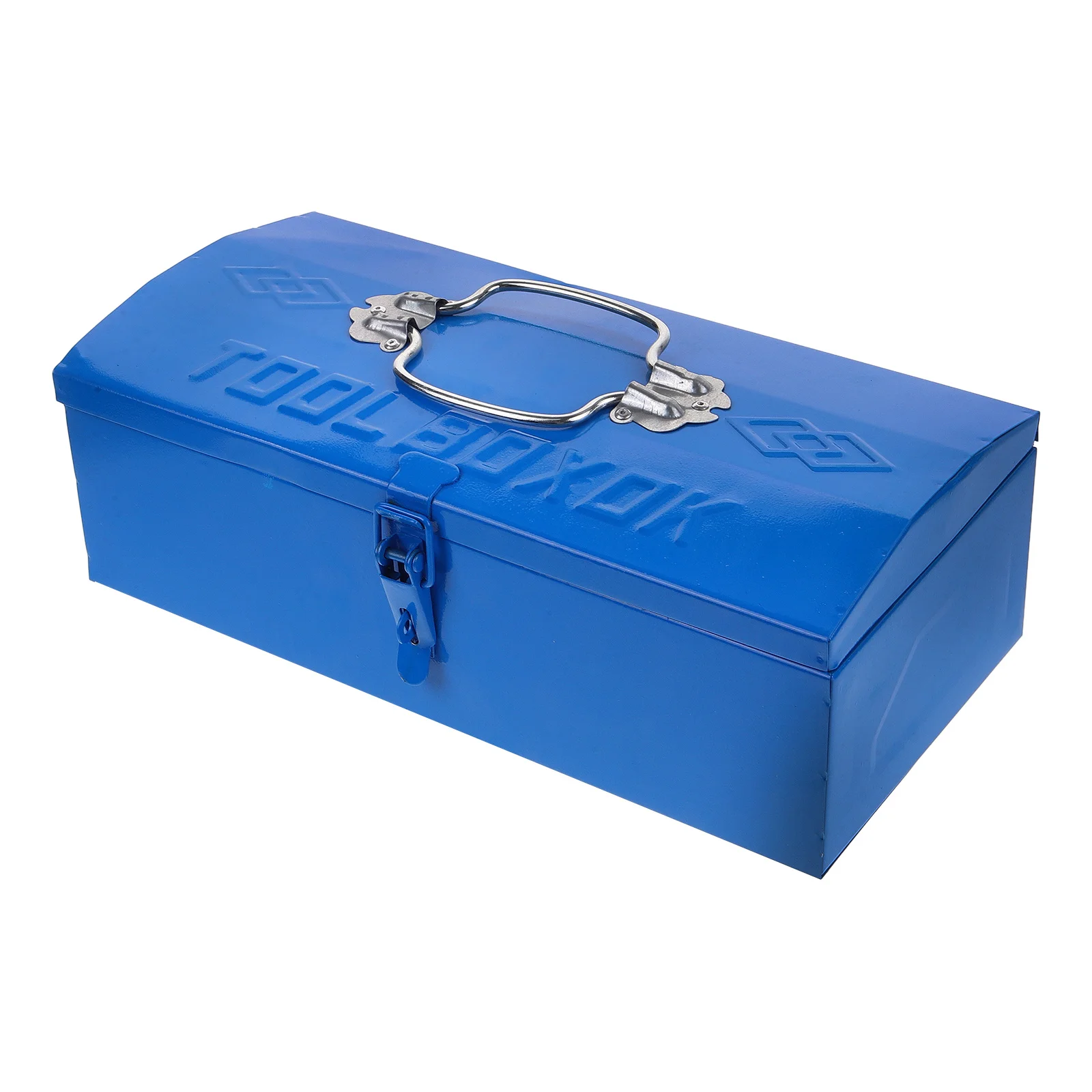 

Heavy Duty Toolbox Blue Tools Packing Box Single Layer Portable Handheld Storage Case for Tools Organizers Small Capacity