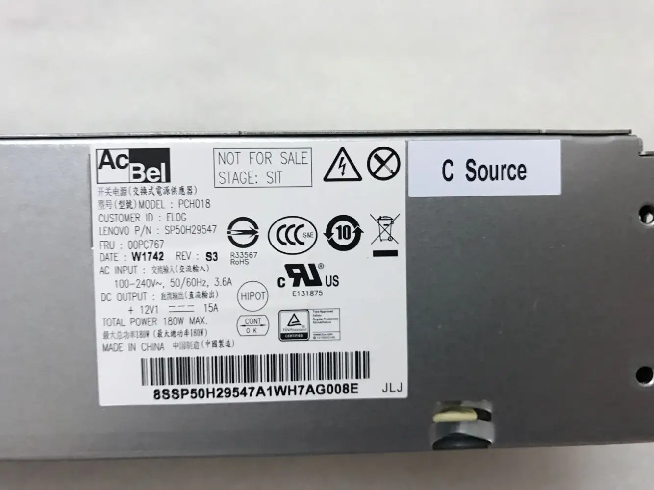 Great Wall Power NewLenovo 6-pin + 4-pin Tianyi 510S Kaitian M420 small chassis power supply PCH018 PA-1181-7