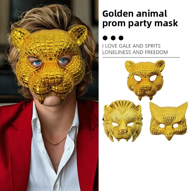 

Animal Mask Tiger Lion Costume Stage Performance Props COSPLAY Halloween Costume Accessories Add Mystery