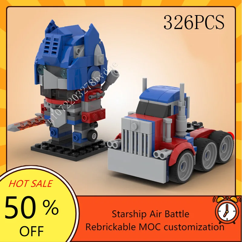 MOC klassieke cartoonfiguren puzzelset - gele bijen en Camaro Prime Peterbilt 379 architectuur DIY kerstcadeau voor kinderen van leeftijden
