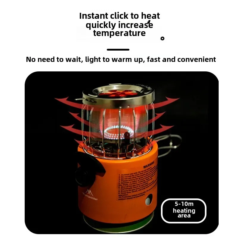 MOUNTAINHIKER Portable 2000W Gas Heater Gas Outdoor Camping Stove Heating Cooker for Ice Fishing Camping Hiking Tent Gas Heater - view 3