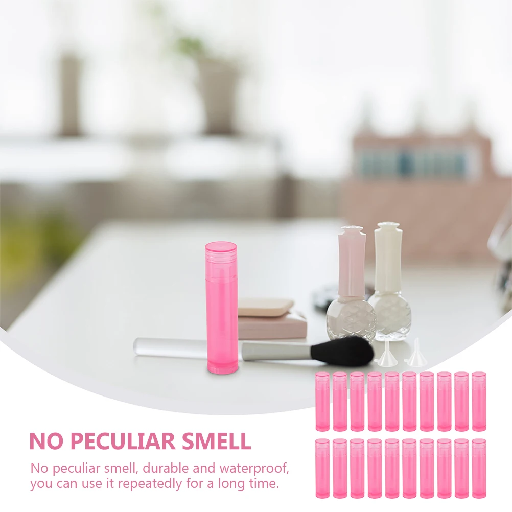 

24pcs Empty Tubes Diy Plastic Container For Lip Gloss Balm Maker Reusable Balm Sub Tube Waterproof Storage Case