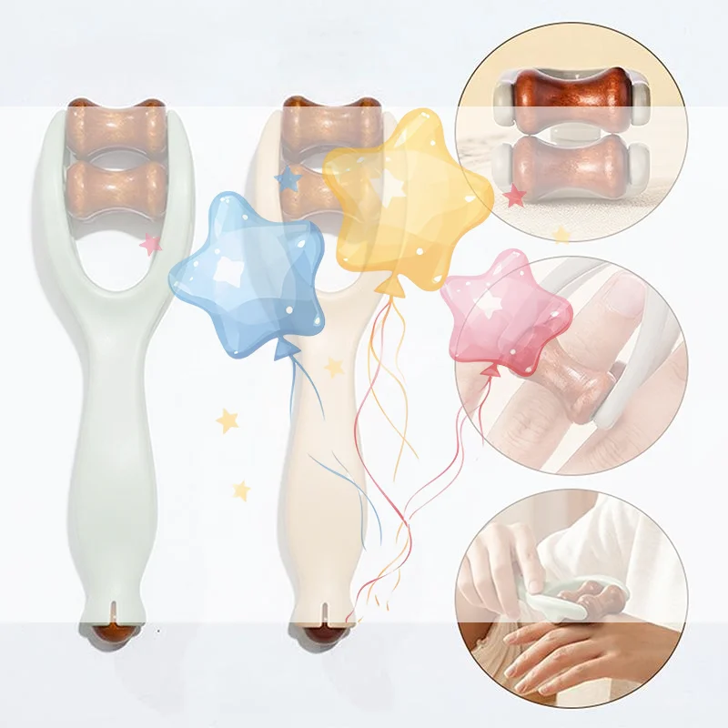 Wooden Wooden Finger Massage Roller& Meridian Relief Portable Kneading Clip With 360° Rollers For Home Office Travel To Ease Fatigue - Aliexpress Deal
