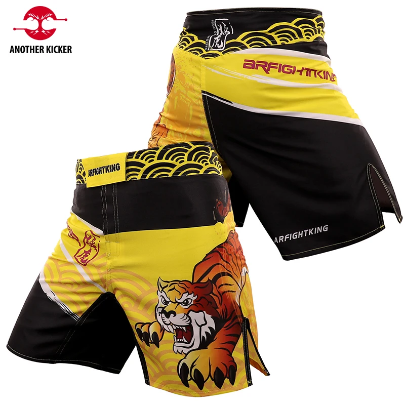 タイガー MMA パンツ コンバット ボクシング ショーツ 男性用 フィットネス ジム スポーツ 柔術 キックボクシング ムエタイ ショーツ クロスフィット BJJ ファイトウェア - 201768104