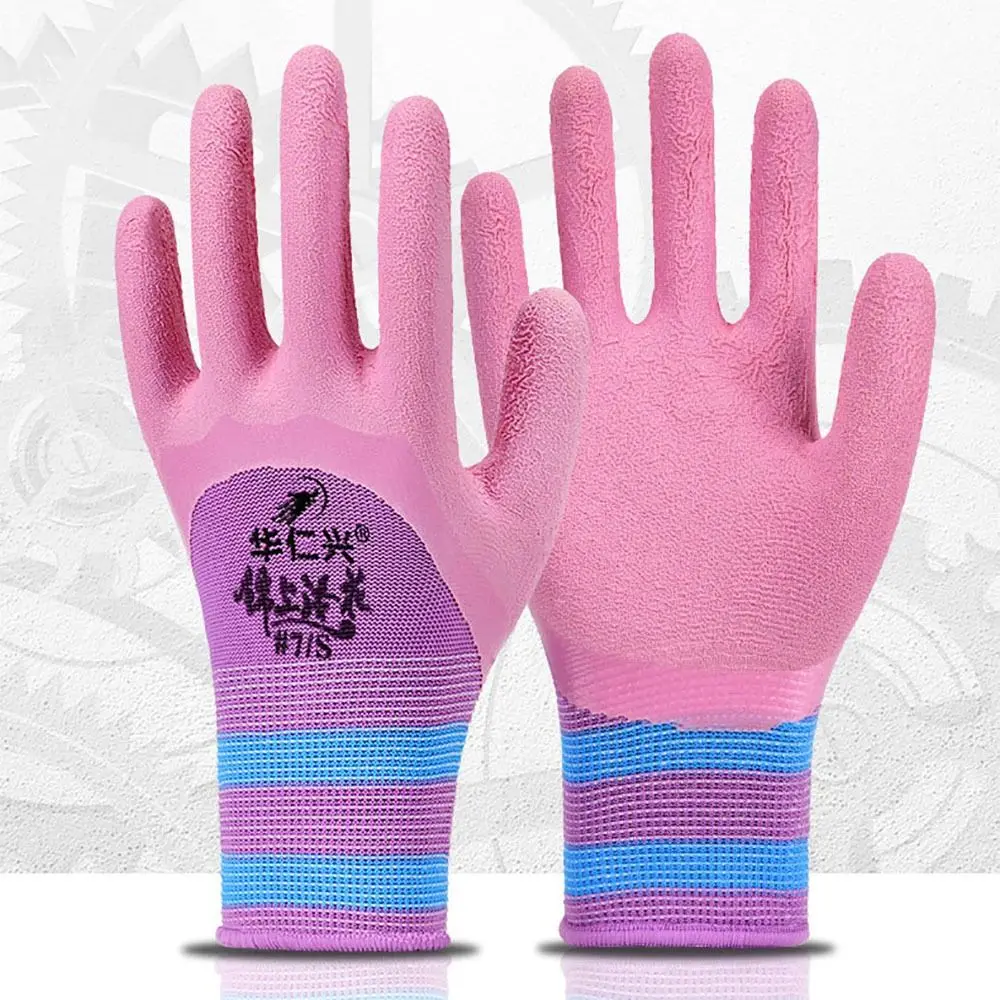 Latex Wrinkles Working Gloves Tool 15 Needles Nylon Protective Mittens Anti-slip Wear-resistant Rubber Coated Glove Female