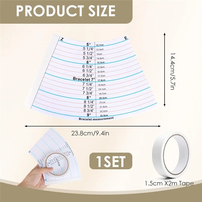 สำหรับชุดแกนกำไล(2 ชิ้น) สำหรับการทำเครื่องประดับ เครื่องมือที่เหมาะอย่างยิ่ง รวมถึงเทปกาว อุปกรณ์วัดสำหรับกำไล