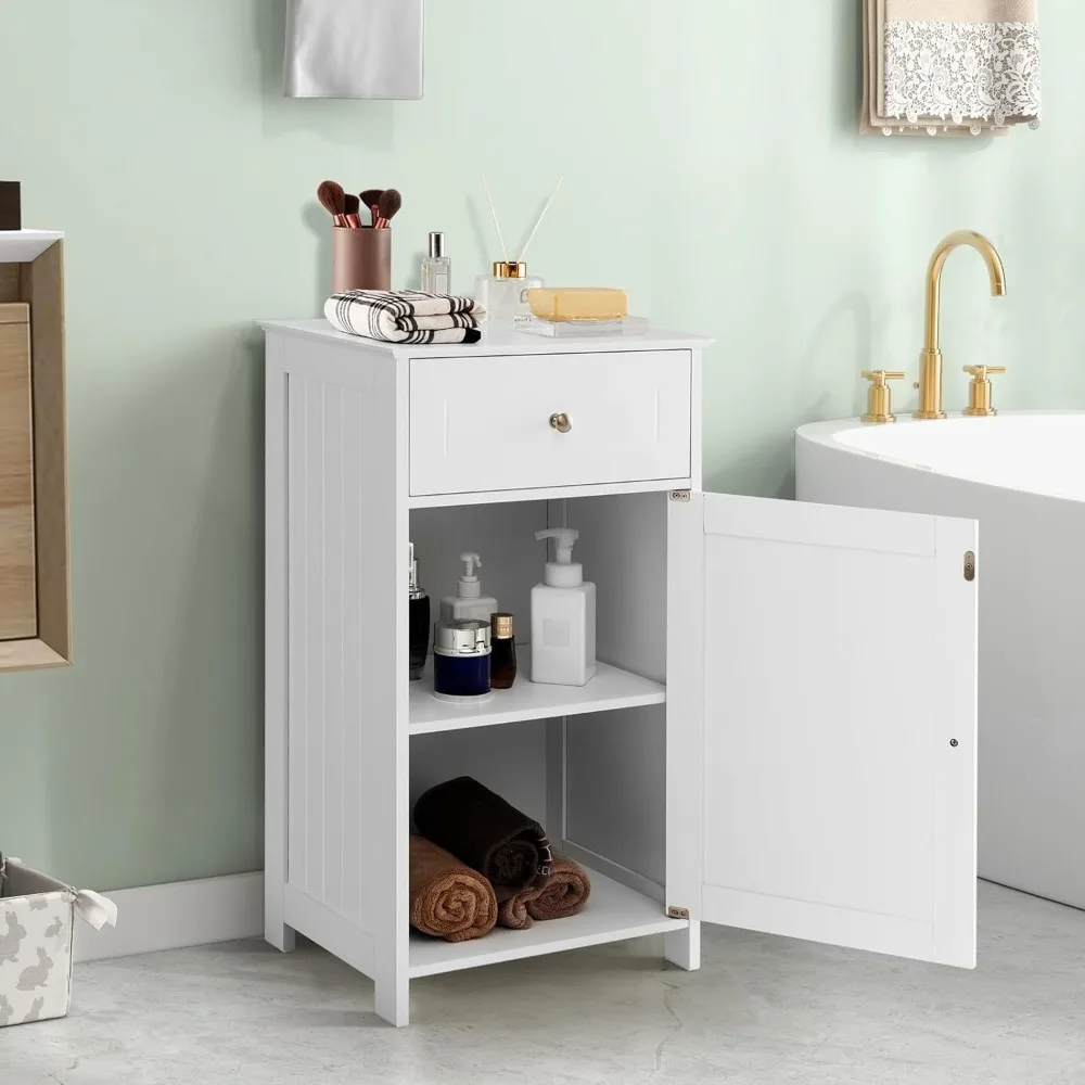 

Small Bathroom Cabinets Suitable for Small Spaces, Independent Single Door Bathroom Storage Spaces with Adjustable Shelves