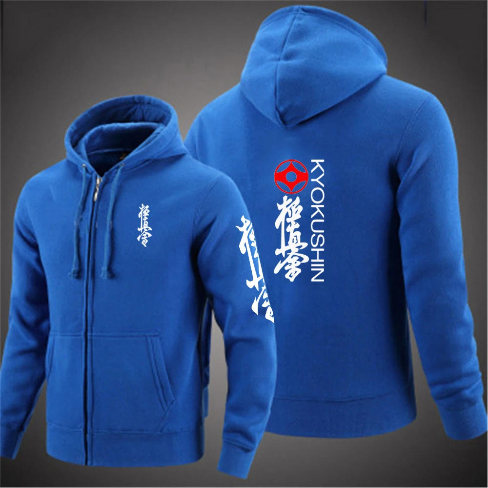 Kyokushin Karate Printing Fashion 2025 New Man's Spring Autumn Jackets Zipper Sweatshirts Casual All-Match Slim Hoodies Coat