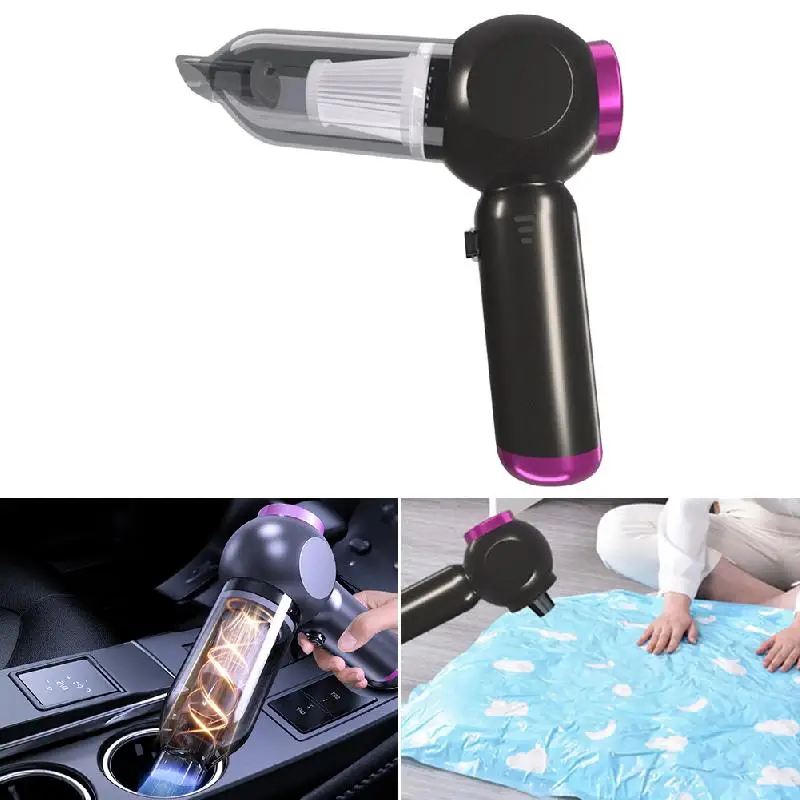 Handheld Vacuum Cleaner Portable 16KPa High Power Car Vacuum Cordless Four In One Rechargeable Micro Vacuum Cleaner Car Pet Hair