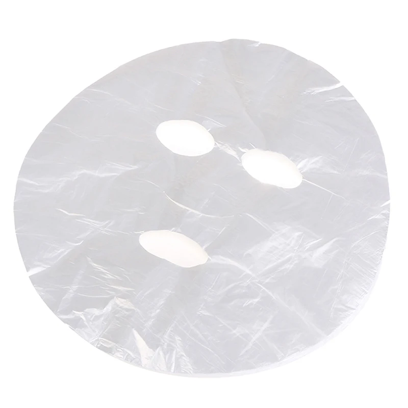 200pcs/lot Plastic Film Natural Disposable Plastic Paper Masks Skin Care Full Face Cleaner Mask Paper Facial Beauty Healthy Tool