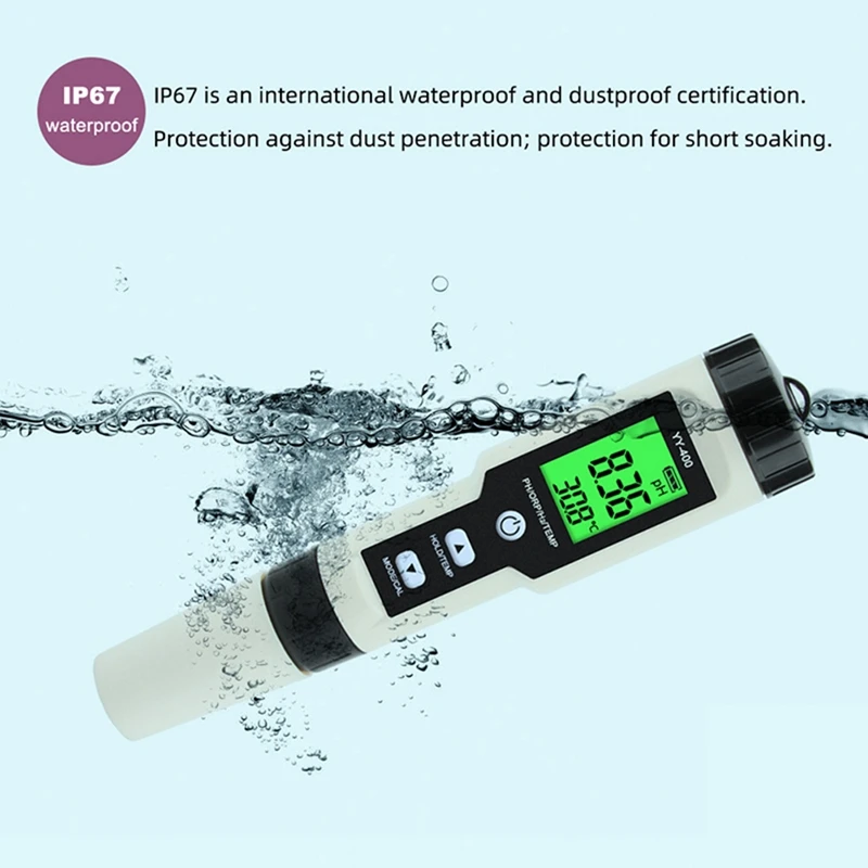 New YY-400 Hydrogen Ion Concentration Water Quality Test Pen PH/ORP/H2 And TEM 4 In 1 Digital Drinking Water Meter