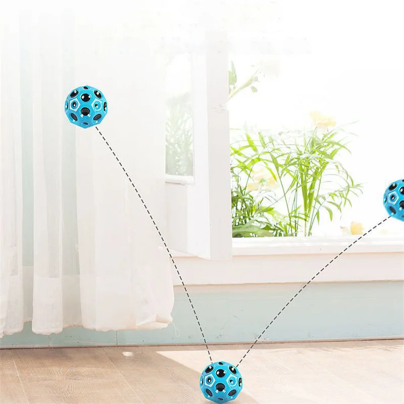 High Resilience Hole Ball Soft Bouncing Ball PU Anti Gravity Rubber Bounce Stress Ball Outdoor Indoor Party Games Sport Toys