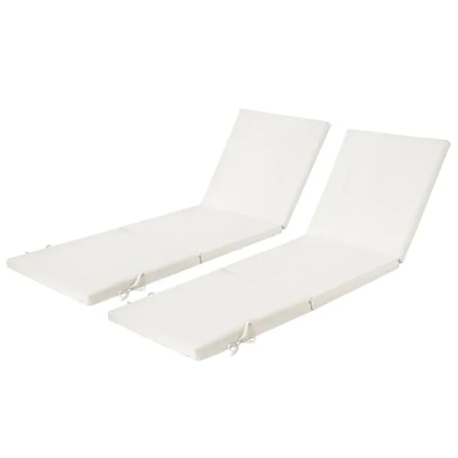 

2 Pack 77x24 inch Lounge Chair Cushions for Outdoor Furniture Large 2" High-Resilience Foam Chaise Cushion for Patio Pool Garde