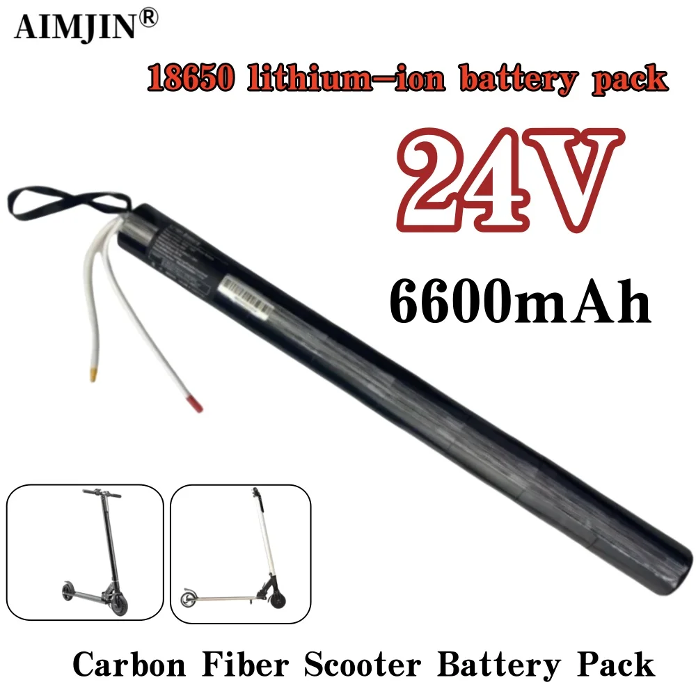 

100% New 24V 6600mAh 18650 Lithium Battery Pack With BMS For Carbon Fiber Scooter