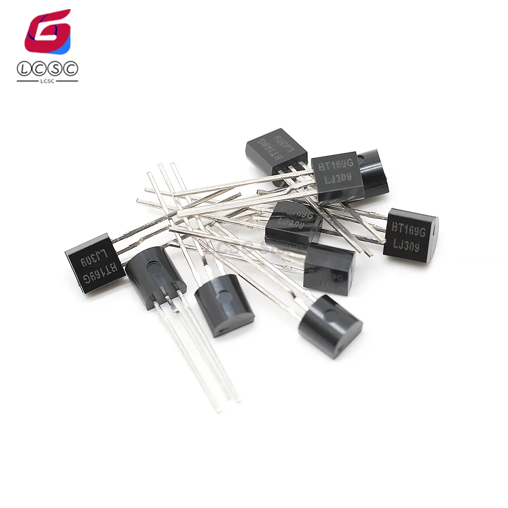 10ชิ้นเดิมBT169Gไทริสเตอร์600โวลต์800mV 5mA SCRทรานซิสเตอร์BT169G,112 TO-92-3