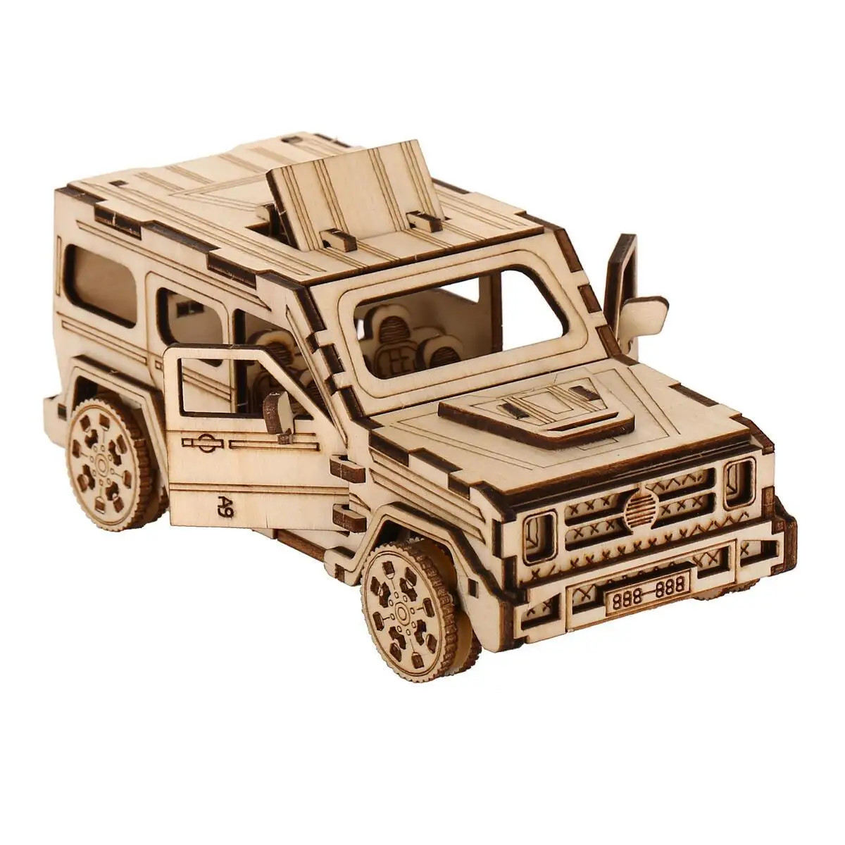 

OUZEY 3D Wooden Car Model Kit - DIY Laser Cut Assembly Puzzle, Educational Building Project for Adults & Teens Age 14+