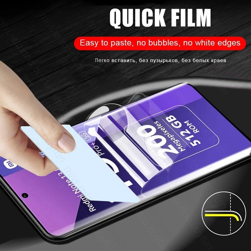 3PCS 999D Curved Soft Hydrogel Film For Xiaomi Redmi Note 13 Pro Plus 5G Screen Protector Not Glass Redmy Note13 Pro+ ProPlus 5G