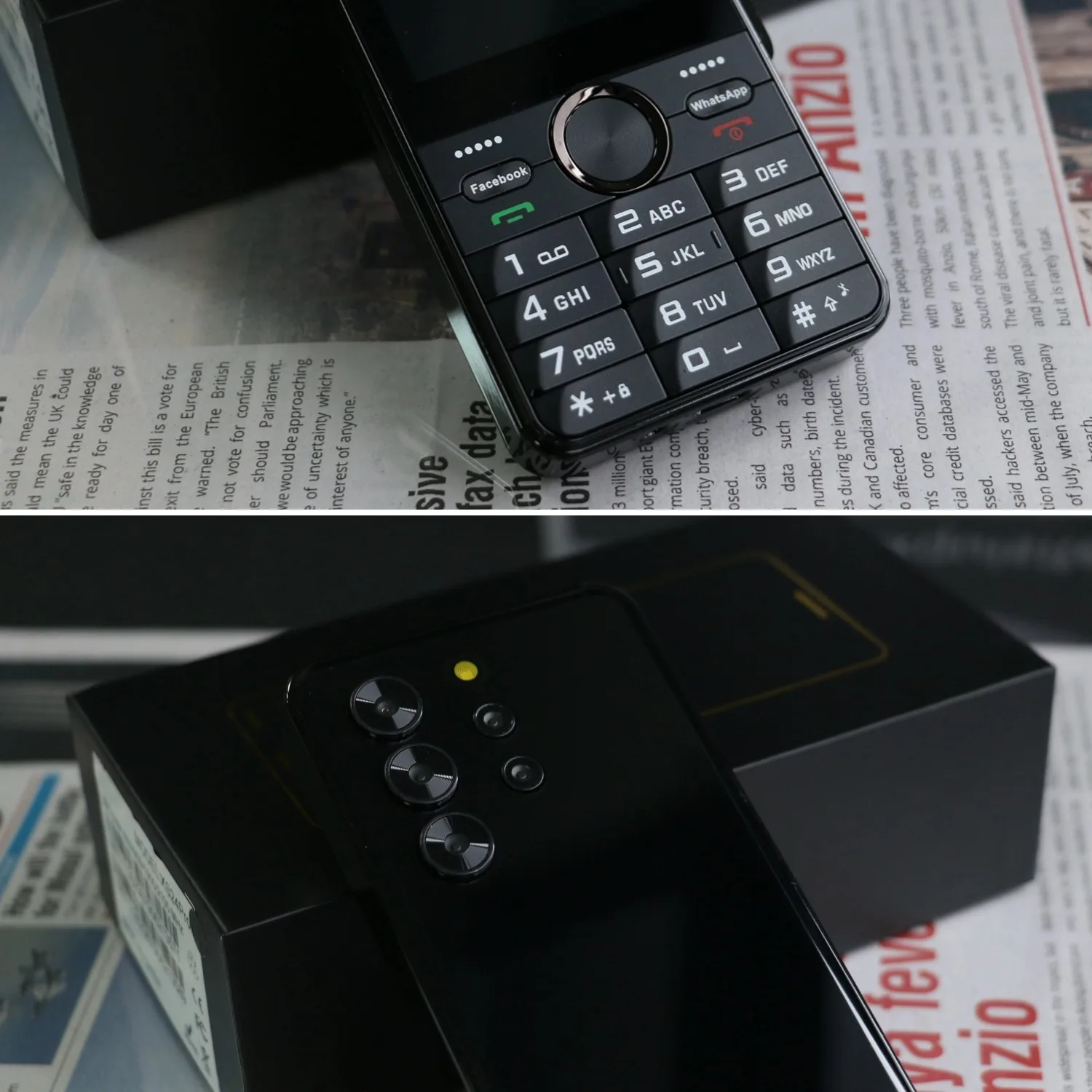 Unlocked 3.5" Touch Screen Keyboard Android Smart Slim Senior Phone 4G LTD Google Play OS 8.1 Push Button Dual SIM WiFi Hotspot