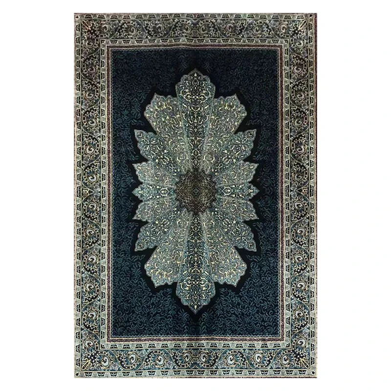 

Turkish Carpet Handmade Oriental Silk Rug Decorate Mat Size 3'X4.5'