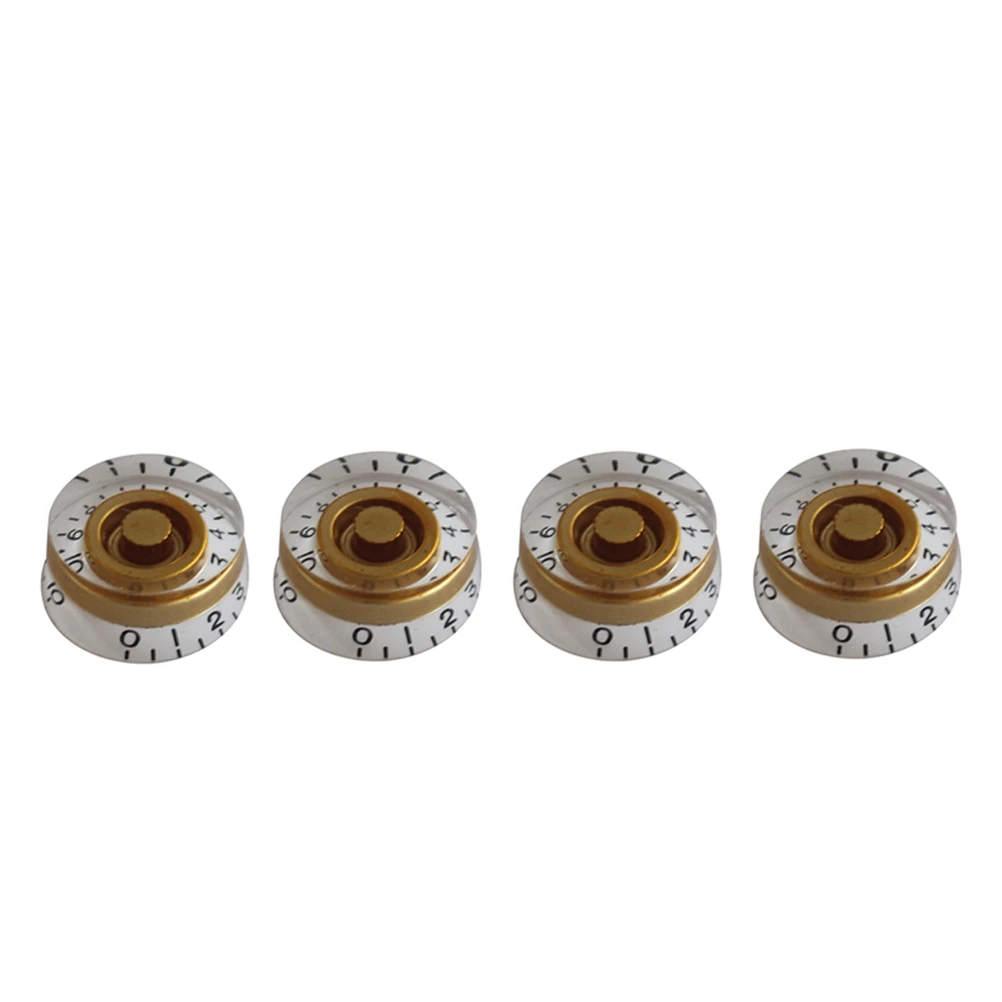 

4 PCS/ Large Round String Button Guitar Tone Knobs Volume and Tones
