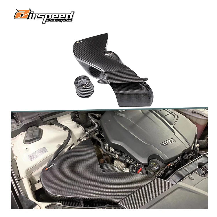

Factory Wholesale Dry Carbon Fiber 3K Twill Car Airspeed Cold Air Intake System Kits for A4 A5 B8 B8.5 1.5T 2.0T