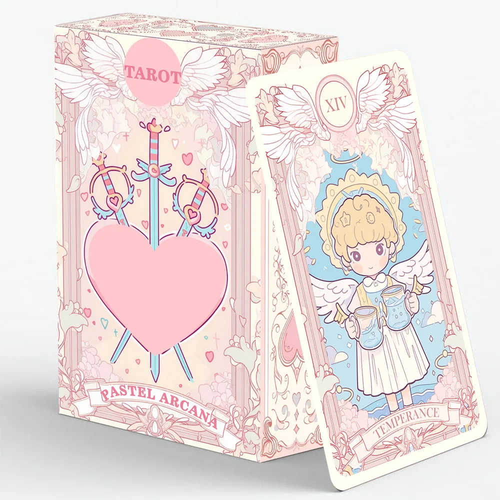 

78 карт Таро «Пастельные Арканы» и руководство к ним, подходят для начинающих и опытных читателей, карты для гадания и духовного развития.