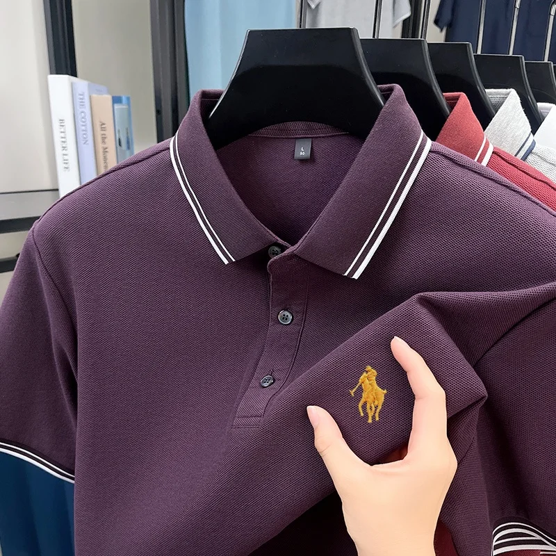 

100% хлопчатобумажный тренд Paul вышивка новая футболка Polo высококачественные летние мужские качественные комфортабельные футболки короткие рукава