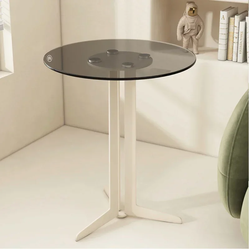 

Compact Metal Coffee Tables Modern Design Minimalist Nordic Round Side Table Small Black Unique Couchtisch Postmodern Furniture