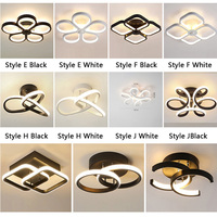 Modern 3 Color Temperature LED Ceiling Lamp Baked Enamel Many Styles Hallway Lamps Balcony Lights Bedroom Living Room 110V-240V