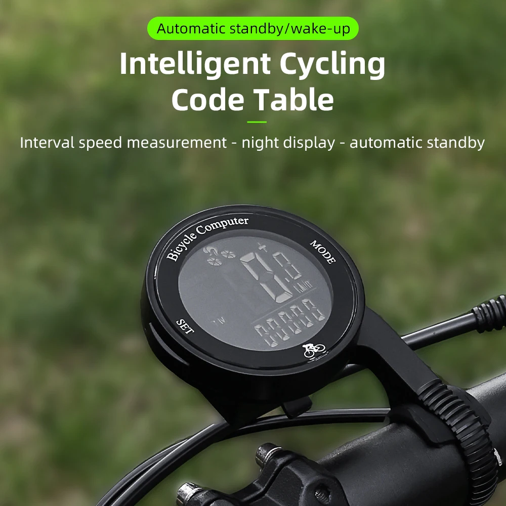 

Wireless Bike Computer Waterproof Bicycle Odometer Multi Functional LCD Screen Cycling Mountain Bike Speed Meter