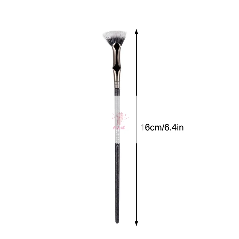 Mascara Fan Brush Scalloped Lash Brush Soft Bristles Foldable Eyelash Brush Folding Angle Eyelash Eyebrow Brush For Makeup Tool