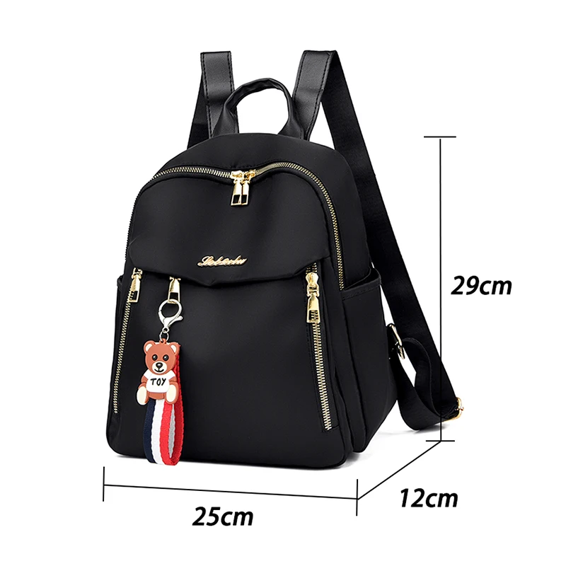 2024 New Large Capacity Simple Style Women Backpack Leisure Travel Anti-theft Backpack Waterproof Fabric Female Shoulder Bag