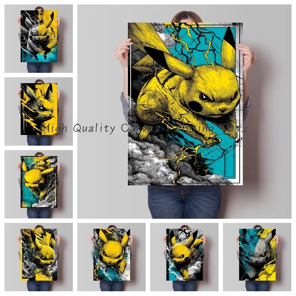 

Premium Pikachu Canvas Prints: Stunning Visuals with Thunder - themed Backgrounds, Must - have for Pokémon Lovers' Wall