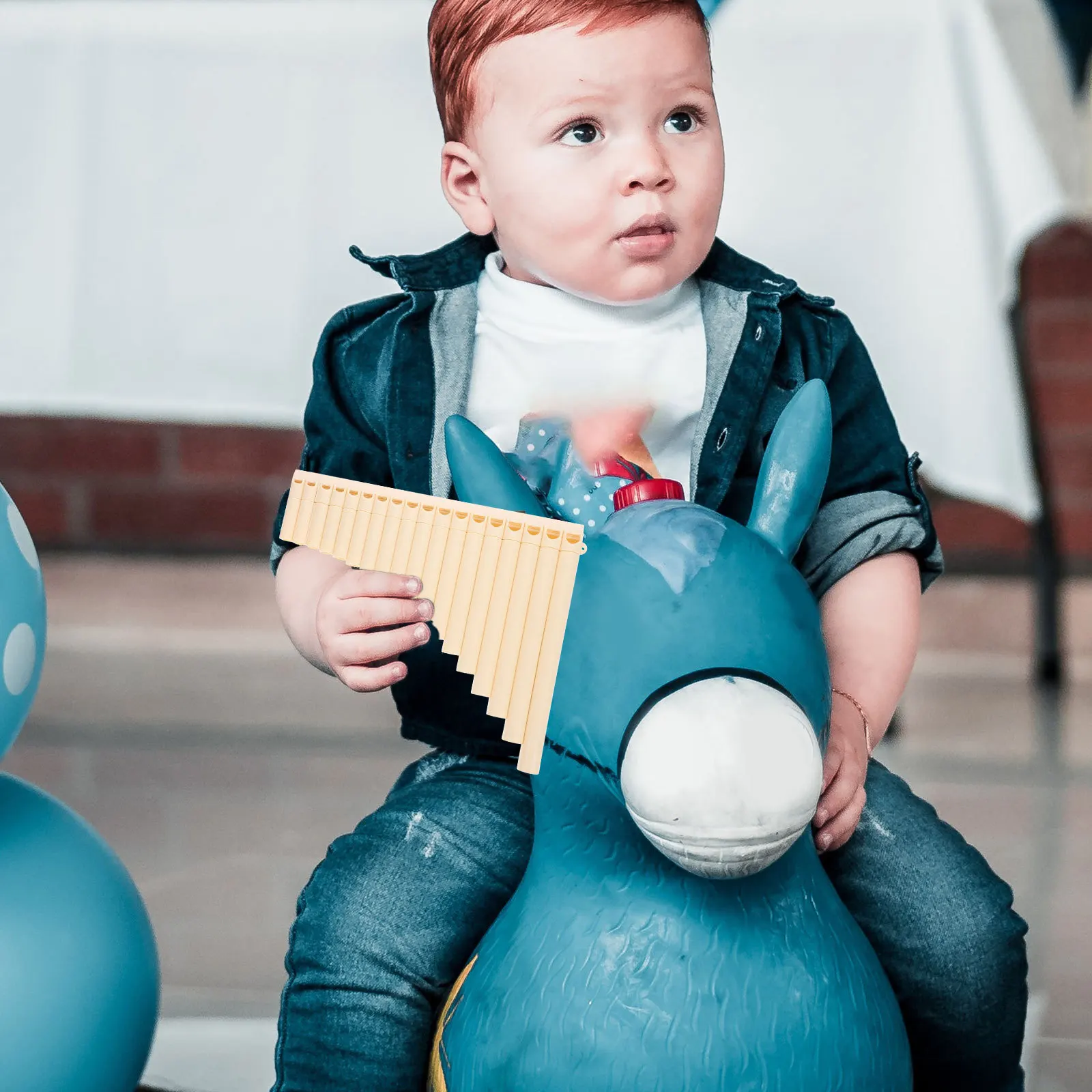 

1Set Creative Design 18-Pipe Pan Flute Environmental Protection Resin Material Beautiful Timbre Portable for Outdoor Travel Use