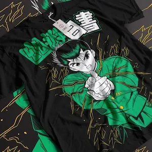 Vintage Anime Shirt,YYH Unisex T Shirts