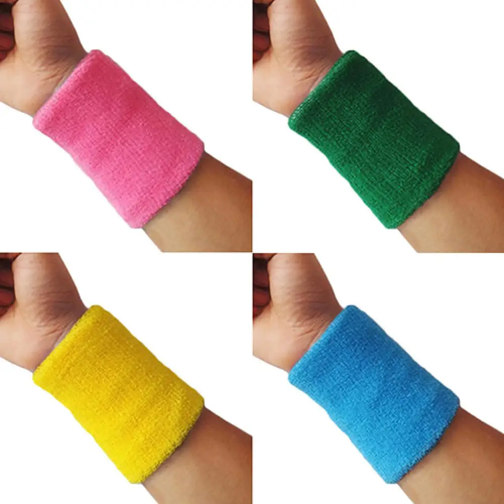 1x Sports Wrist Sweatband Tennis Squash Badminton GYM Basketball Wristband Running Sport Safety Wrist Support Muñequera 손목보호대