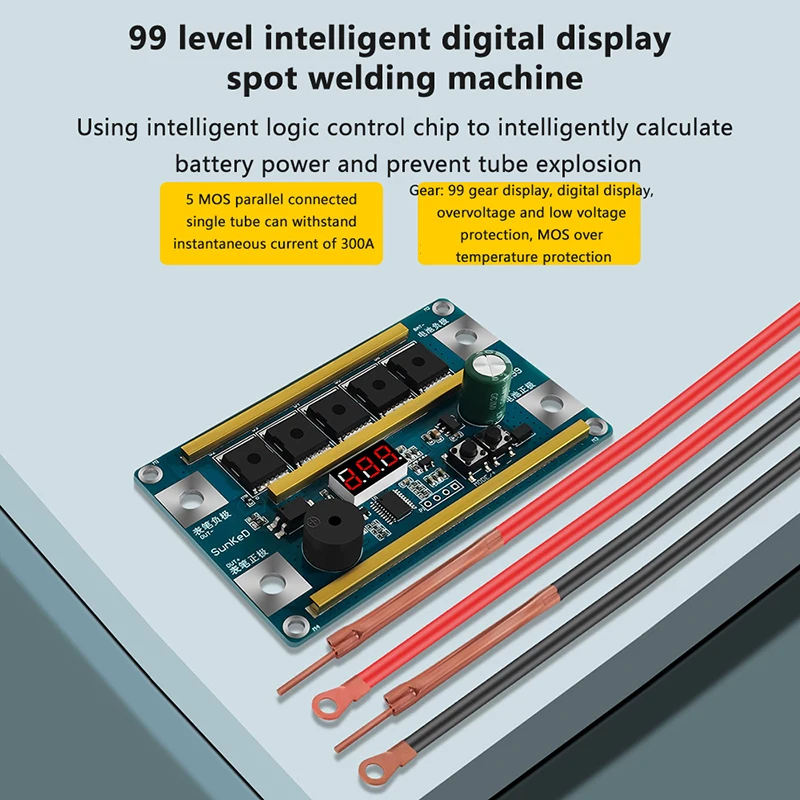 Saldatore a punti 12V 18650 Batteria al litio Accumulo di energia Saldatrice a punti PCB Circuito Attrezzatura di saldatura portatile Kit fai da te