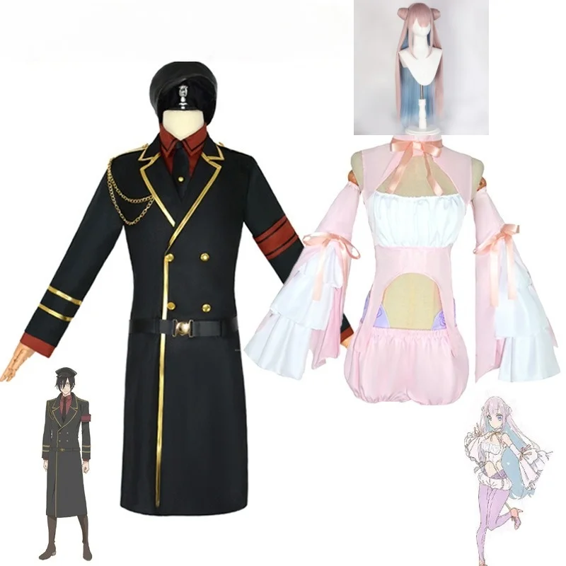 

Mimori Byakuya Cosplay Costume Anime Magical Girl and Evil Lieutenant and Women's Full Set of Role Play Costume and Wigs
