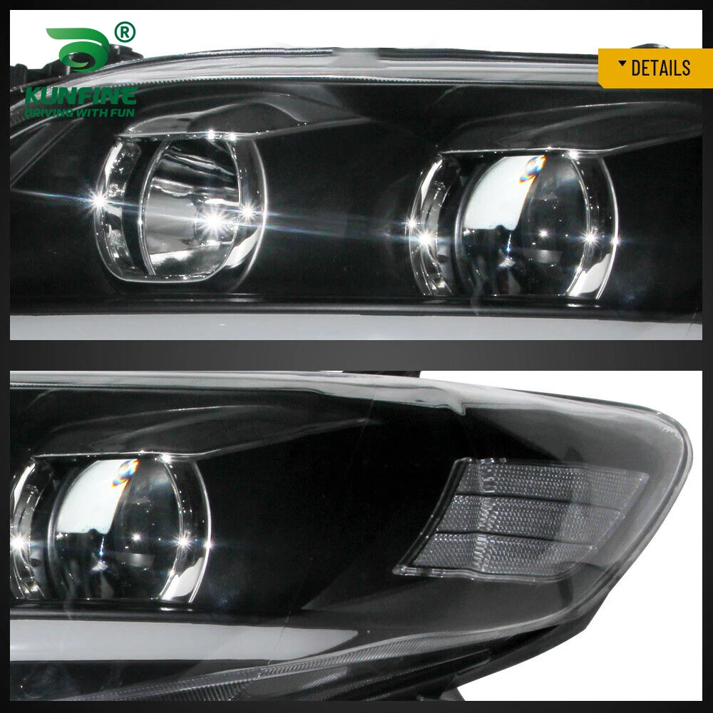 Pair Of Car Headlight Assembly For TOYOTA COROLLA 2011- Tuning Headlight Lamp Parts Daytime Running Light Bi Xenon project lens