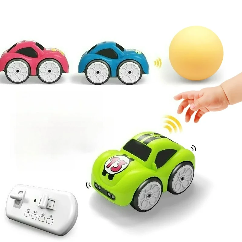 Remote Controlled Cartoon Electric Vehicle Children Toy Sensor Car Sensing Obstacle Avoidance Follow Crawling Car Christmas Gift