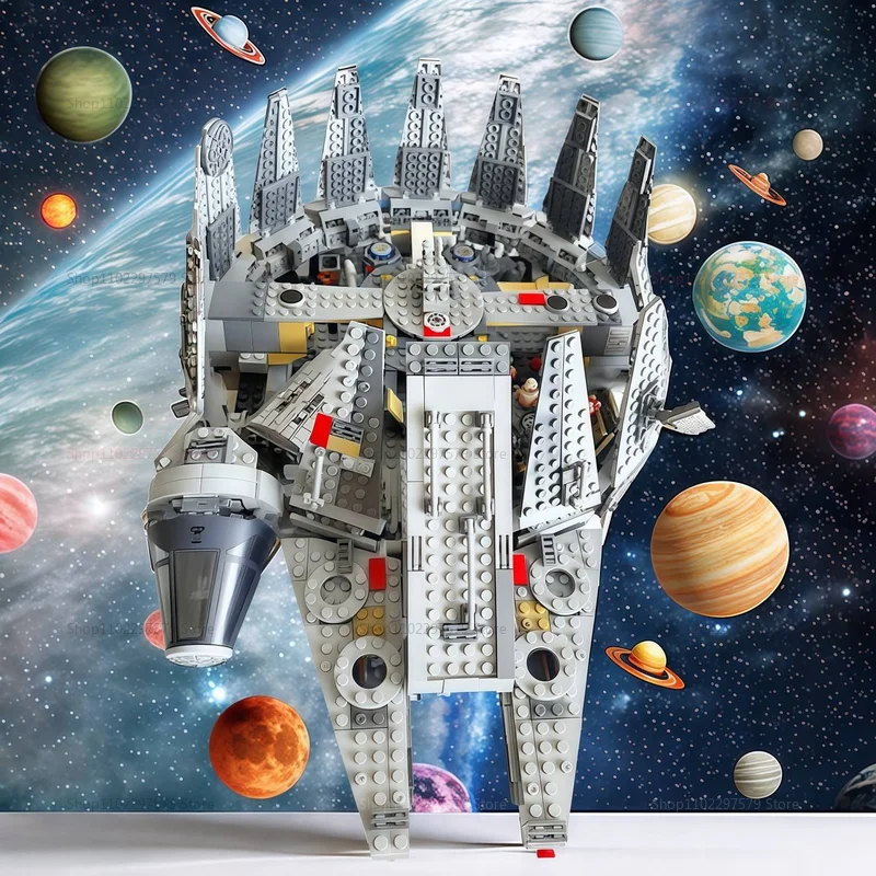 Ensemble de blocs de construction de vaisseau spatial, 1381 pièces, modèle créatif, Kit de bricolage pour enfants, jouet éducatif STEM, cadeau pour adultes, décoration de maison ou de bureau, nouvelle collection