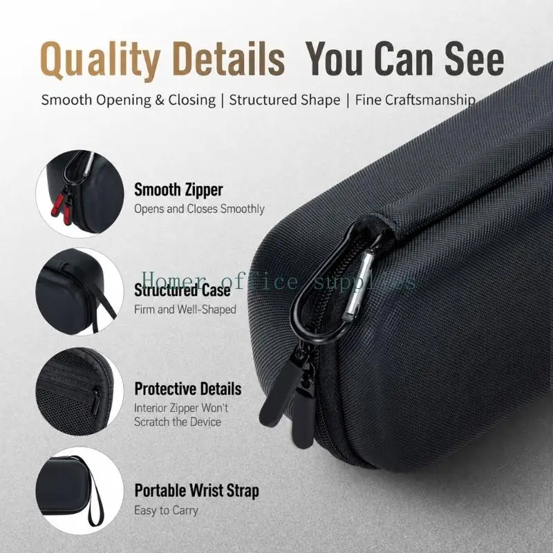K43B Daily Carry Camera Case for Pocket 4 with Hard Shell Body, Shaped Tray Layout and Upper Pocket Storage for Shelf Storage