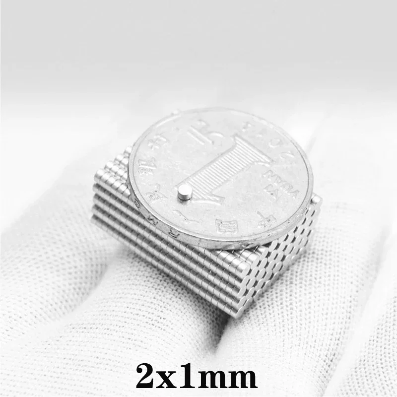 100~10000PCS 2x1 Small Round Magnet 2*1mm Neodymium Powerful  Magnetic 2x1mm Permanent NdFeB Strong Magnet 2*1 mini Disc magnet