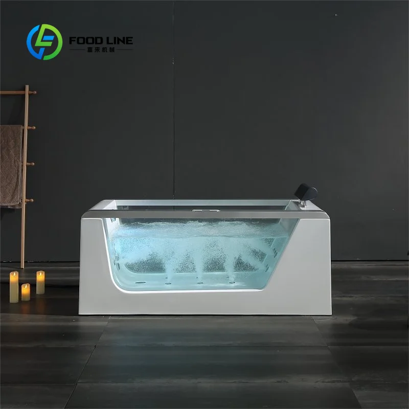 Custom Super Luxury Relaxation Spa Tub, Deep Soaking Hot Tub with Upgraded Glass Pillows for Modern Luxury Lifestyle