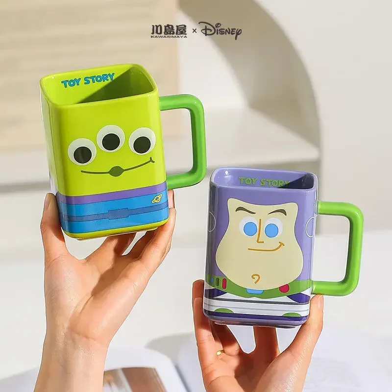 Disney Toy Story Buzz Lightyear Alien Woody Jessie Cute Creative Cartoon Pattern New Personalized Fashion Ceramic Water Cup