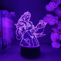 Moira Gamer 3D LED Lamp Desktop Decoration Nightlight Game Room Lighting Xmas Gift Cool PC Gaming Backlight Overwatch Moirakelly